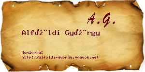 Alföldi György névjegykártya