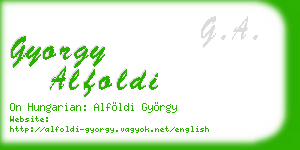 gyorgy alfoldi business card
